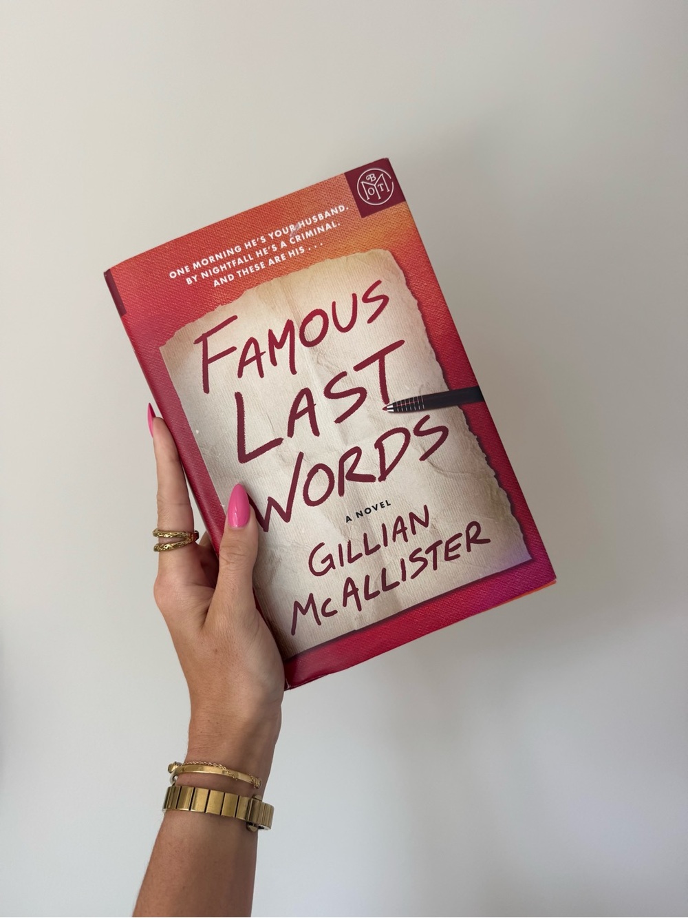 'Famous Last Words' Hardcover by Gillian McAllister